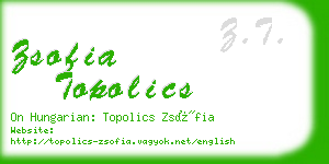 zsofia topolics business card